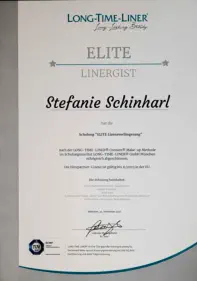 Long-Time-Liner Zertifikat Stefanie Schinharl, Landshut